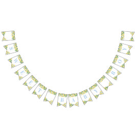 Pastel Blue Lemons Sweet Boy Baby shower Vlaggetjes