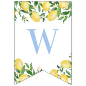 Pastel Blue Lemons Sweet Boy Baby shower Vlaggetjes (Derde vlag)