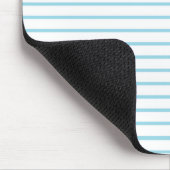 Pastel Blue Lines White Muismat (Hoek)