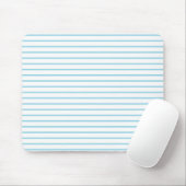 Pastel Blue Lines White Muismat (Met muis)
