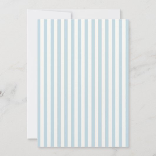 Pastel Blue Little Duck is op de weg Baby shower Kaart (Achterkant)