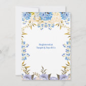 Pastel Blue Little Flower Bud Floral Baby shower Kaart (Achterkant)