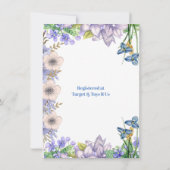 Pastel Blue Little Flower Bud Floral Baby shower Kaart (Achterkant)