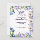 Pastel Blue Little Flower Bud Floral Baby shower Kaart (Voorkant)