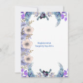 Pastel Blue Little Flower Bud Lila Baby shower Kaart (Achterkant)