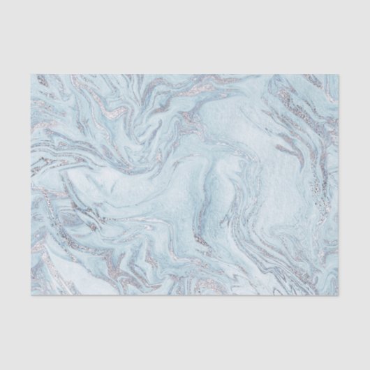 Pastel Blue Marble Stone textuur Tissuepapier (Voorkant)