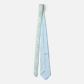 Pastel Blue, met gouden Rozen. Stropdas (Achterkant)