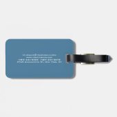 Pastel Blue Minimalist Special Unique Modern Plain Bagagelabel (Achterkant horizontaal)