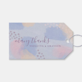 Pastel Blue Moderne Abstracte Kunst Cadeaulabel