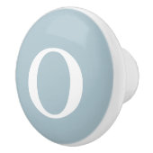 Pastel Blue Monogrammed Keramische Knop (Rechts)