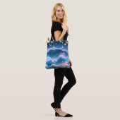 Pastel Blue Moon Dreamy Aesthetic Tote Bag (Op model)