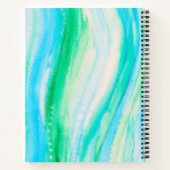 Pastel Blue Oceanscape Alcohol Ink Notitieboek (Achterkant)