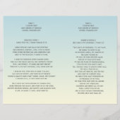 Pastel Blue Ombré Order of Service Funeral Program (Achterkant)
