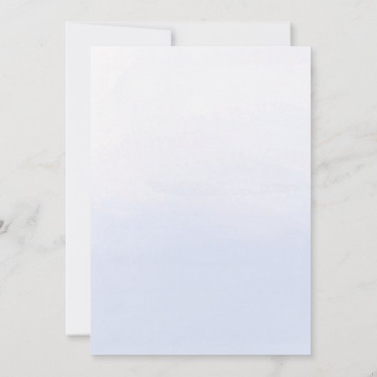 Pastel Blue Ombre Waterverf | Bat Mitzvah Kaart (Achterkant)