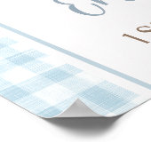 Pastel Blue One Lucky Duck 1st Verjaardag Welkom Poster (Hoek)