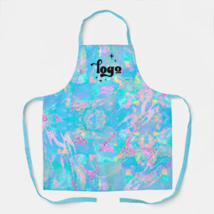 Pastel Blue Opaal Edelsteen Achtergrond Schort