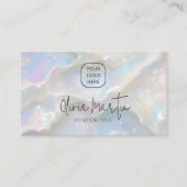 Pastel Blue Opal Aesthetic Background Visitekaartje (Voorkant)