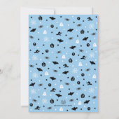 Pastel Blue Oranje Halloween Ghost Boy, gesterend Kaart (Achterkant)