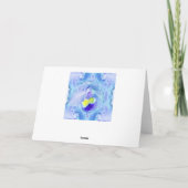 Pastel Blue Orchid Happy 60th Birthday wensen Kaart (Achterkant)