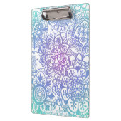 Pastel Blue Paars Mandala Pattern Klembord (Links)