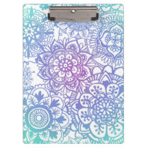 Pastel Blue Paars Mandala Pattern