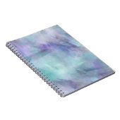 Pastel Blue Paarse Waterverf Achtergrond Notitieboek (Rechterzijde)