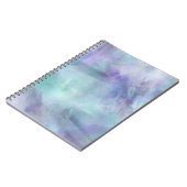 Pastel Blue Paarse Waterverf Achtergrond Notitieboek (Linkerzijde)