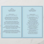Pastel Blue Photo Order of Service Funeral Program (Achterkant)