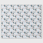 Pastel Blue Pink Cookie Bell Star Trees Kerstmis Cadeaupapier (Vlak)