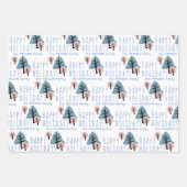 Pastel Blue Pink Cookie Bell Star Trees Kerstmis Inpakpapier Vel (Voorkant 2)