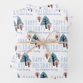 Pastel Blue Pink Cookie Bell Star Trees Kerstmis Inpakpapier Vel (In situ)