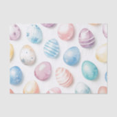 Pastel Blue Pink Easter Egg Pattern  Tissuepapier (Voorkant)
