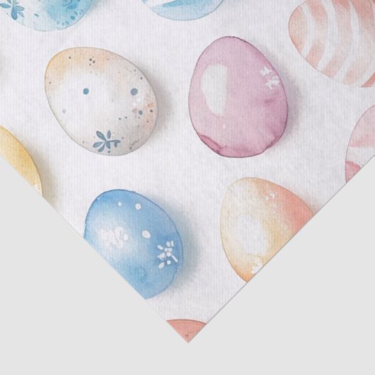 Pastel Blue Pink Easter Egg Pattern Tissuepapier (Detail)