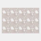 Pastel Blue Pink en Grey Vase of Flowers Inpakpapier Vel (Voorkant 2)