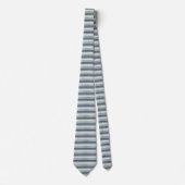 Pastel Blue Pink Magenta Textured Striped Pattern Stropdas (Voorkant)