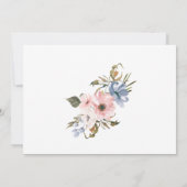 Pastel Blue Pink Paars Weddenschap Save the Date (Achterkant)