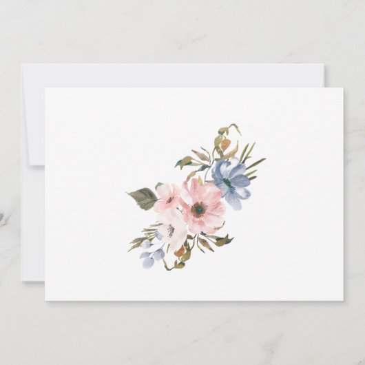 Pastel Blue Pink Paars Weddenschap Save the Date (Achterkant)