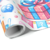 Pastel Blue Pink Toys Cadeaupapier (Rol Hoek)