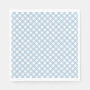 pastel blue plaid first - jarig luiers servet