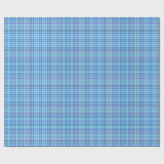 Pastel Blue Plaid Pattern Cadeaupapier (Vlak)