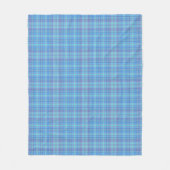 Pastel Blue Plaid Pattern Fleece Deken (Voorkant)