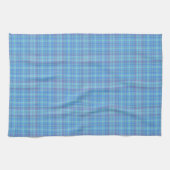 Pastel Blue Plaid Pattern Theedoek (Horizontaal)