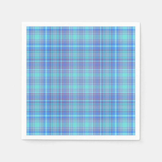 Pastel Blue Plaid Servet (Voorkant)