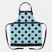 Pastel Blue Polka Dot Mode Schort (Voorkant)