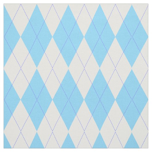 Pastel Blue Pset Argyle Patroon Stof (Swatch)