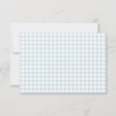 Pastel Blue Pumpkin Boek voor Baby Boy Shower RSVP Kaartje (Achterkant)