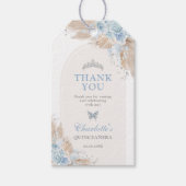 Pastel Blue Quinceanera Boho Princess Mis Quince Cadeaulabel (Voorkant)