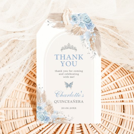 Pastel Blue Quinceanera Boho Princess Mis Quince Cadeaulabel