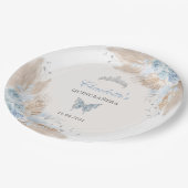 Pastel Blue Quinceanera Boho Princess Mis Quince Papieren Bordje (Gekanteld)