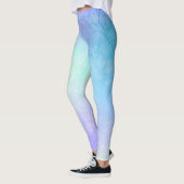 Pastel Blue Rainbow Floral Leggings (Links)